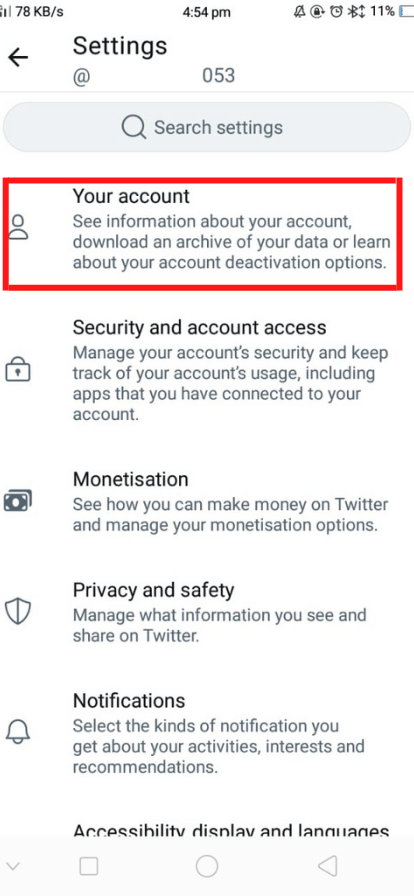 Your Account