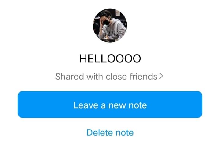 Can you delete Leave a Note on Instagram