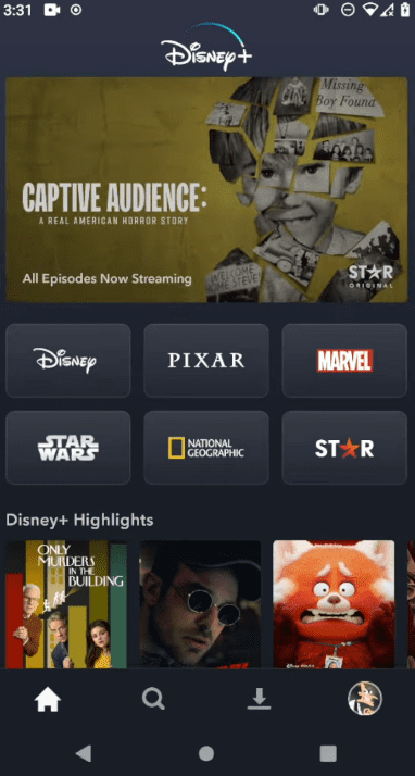 Visit the Disney Plus app