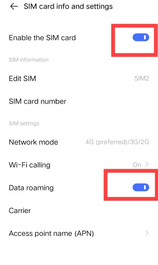 Enable your Sim card and Data roaming. 