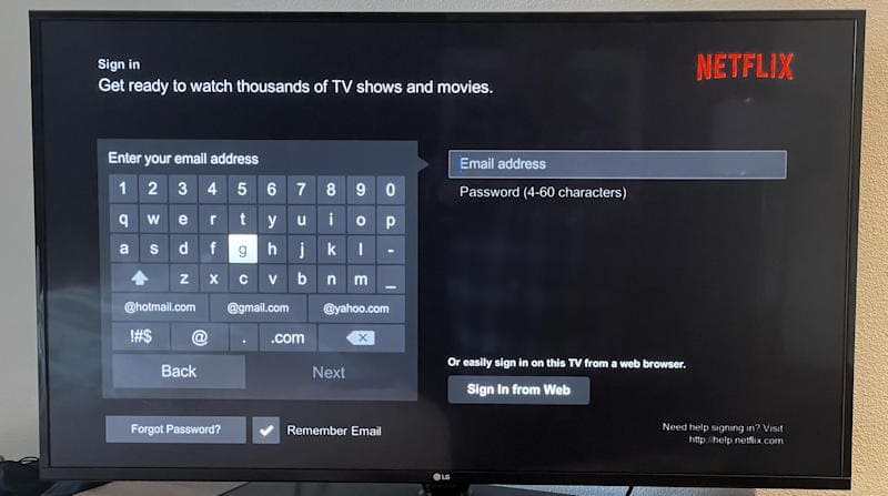 open the Netflix app on smart TV