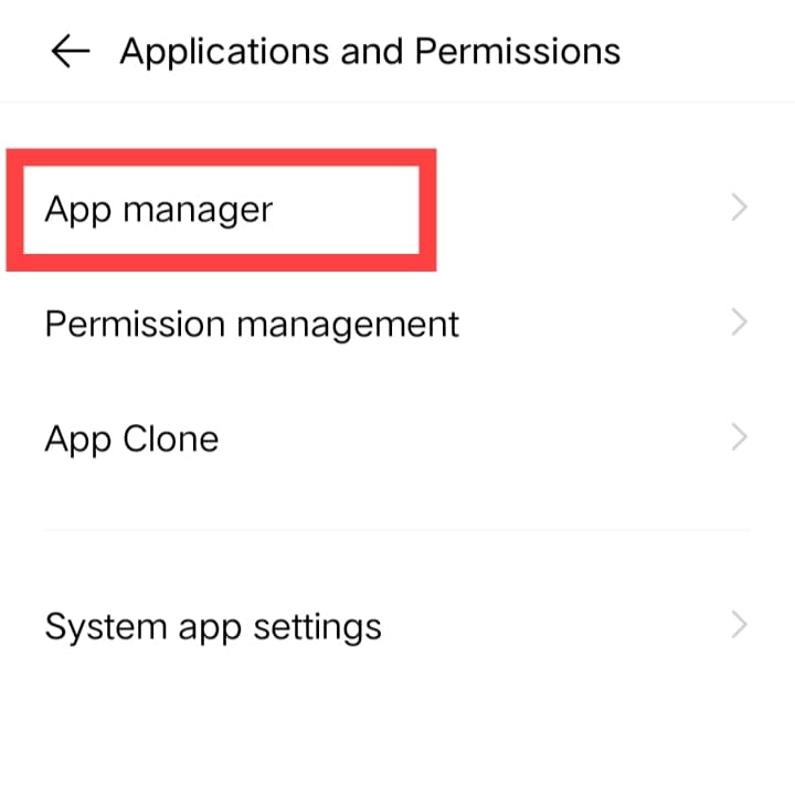 tap on App manager. 