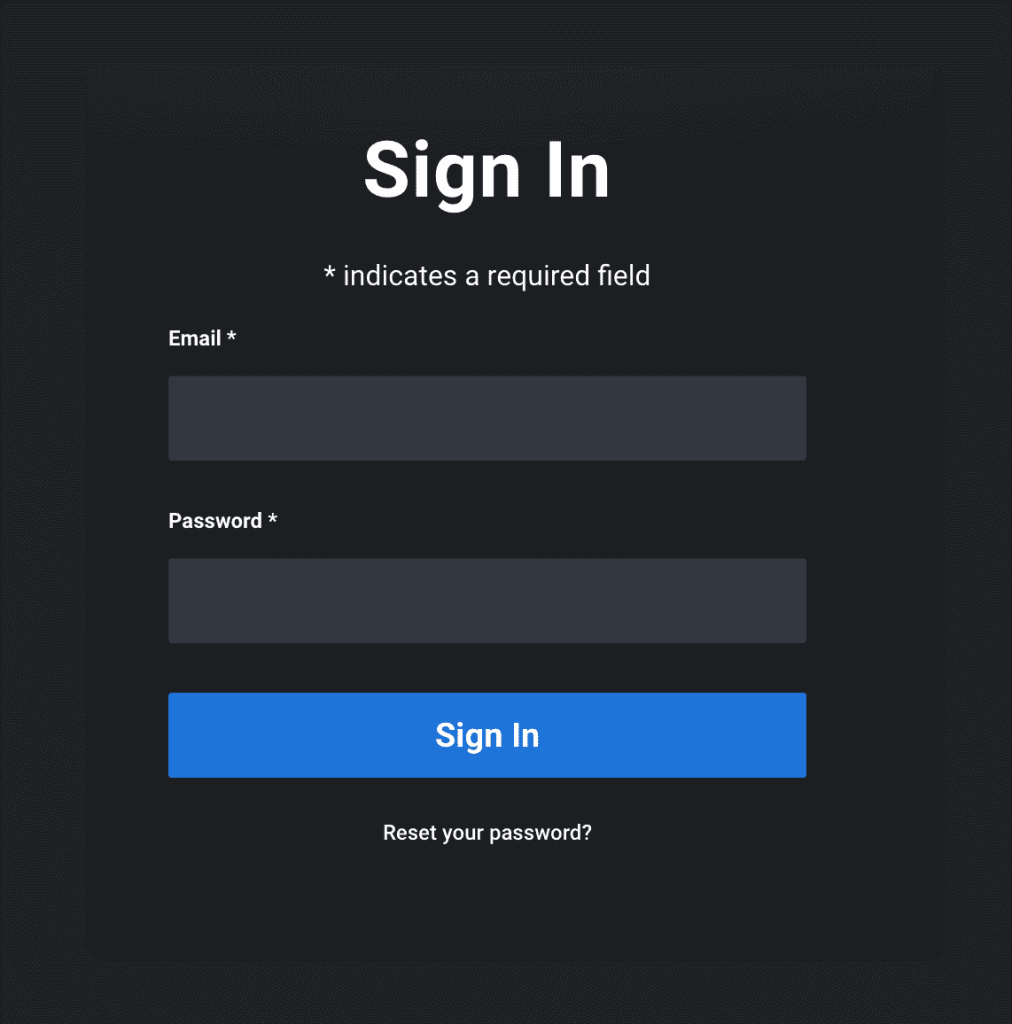 sign-in option