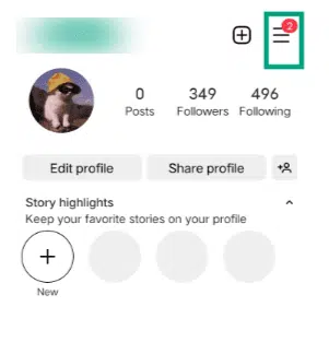 Instagram profile