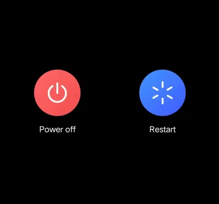 Power button or Restart