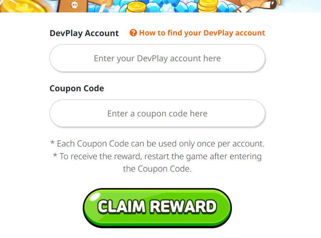 Paste your user ID and coupon code